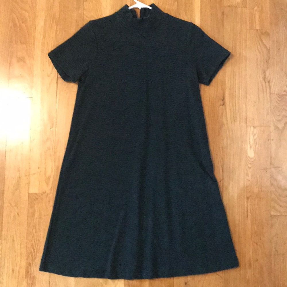 Short sleeve mock turtle neck dress